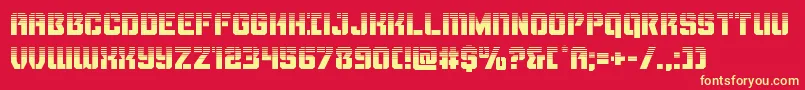 Шрифт Thundertrooperhalf – жёлтые шрифты на красном фоне