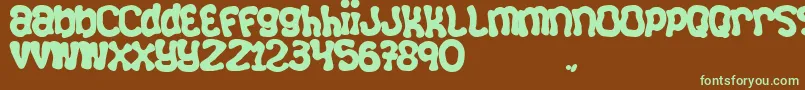 Squizzli Font – Green Fonts on Brown Background