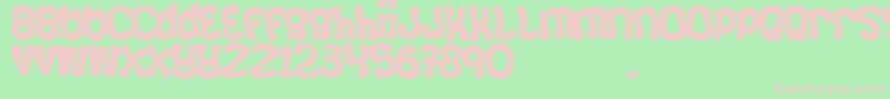 Squizzli Font – Pink Fonts on Green Background