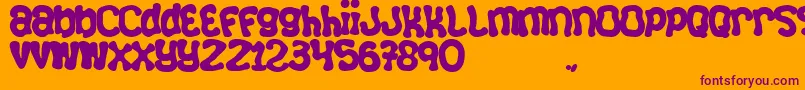 Squizzli Font – Purple Fonts on Orange Background