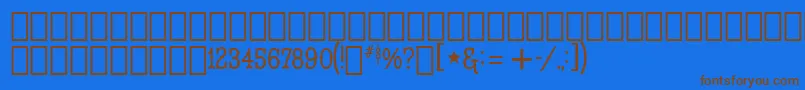 JosephinaFlourishesc Font – Brown Fonts on Blue Background
