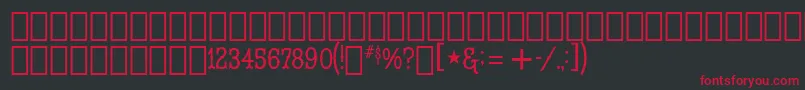 JosephinaFlourishesc Font – Red Fonts on Black Background