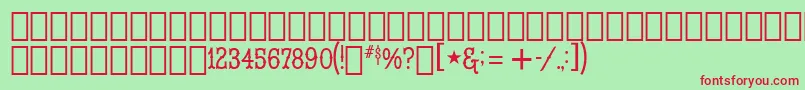 JosephinaFlourishesc Font – Red Fonts on Green Background