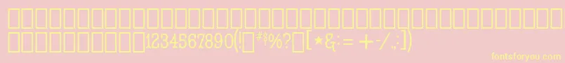 JosephinaFlourishesc Font – Yellow Fonts on Pink Background