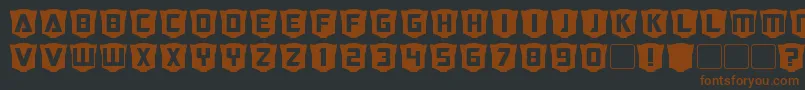 RubcapsCybertron Font – Brown Fonts on Black Background