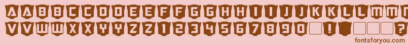 RubcapsCybertron Font – Brown Fonts on Pink Background