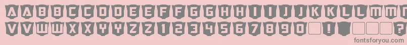 RubcapsCybertron Font – Gray Fonts on Pink Background