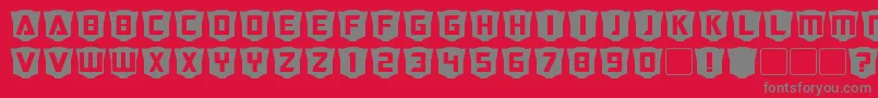 RubcapsCybertron Font – Gray Fonts on Red Background