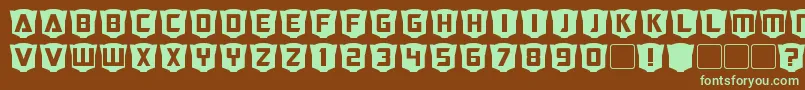 RubcapsCybertron Font – Green Fonts on Brown Background