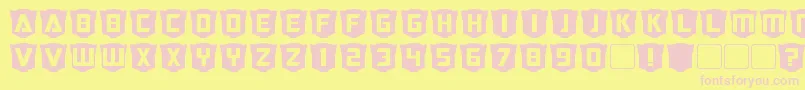 RubcapsCybertron Font – Pink Fonts on Yellow Background