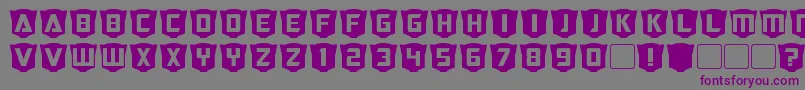 RubcapsCybertron Font – Purple Fonts on Gray Background