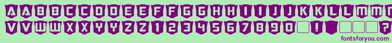 RubcapsCybertron Font – Purple Fonts on Green Background