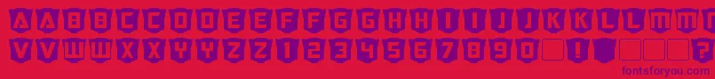 RubcapsCybertron Font – Purple Fonts on Red Background