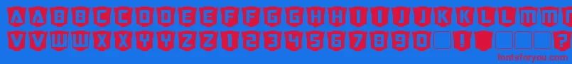Więcej informacji o czcionce RubcapsCybertron Czcionka RubcapsCybertron – czerwone czcionki na niebieskim tle