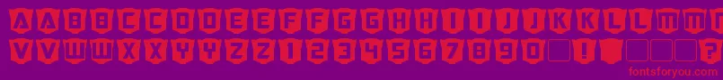 RubcapsCybertron Font – Red Fonts on Purple Background