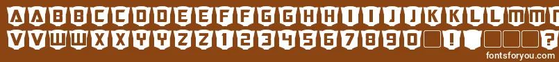 RubcapsCybertron Font – White Fonts on Brown Background