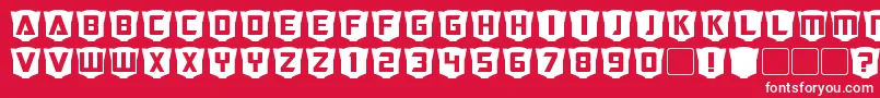 RubcapsCybertron Font – White Fonts on Red Background