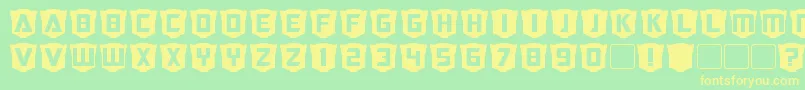 Подробнее о шрифте RubcapsCybertron Шрифт RubcapsCybertron – жёлтые шрифты на зелёном фоне