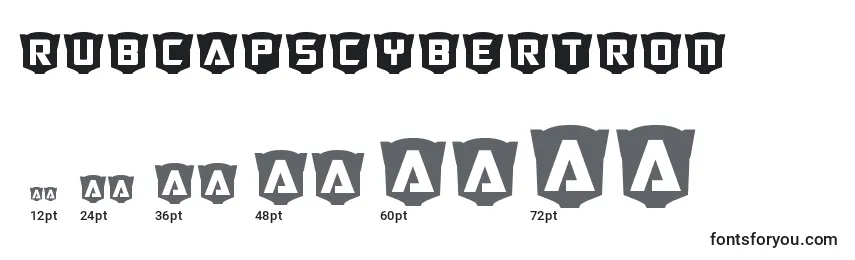 Größen der Schriftart RubcapsCybertron