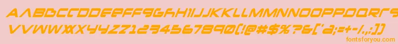 Newmarscondital Font – Orange Fonts on Pink Background