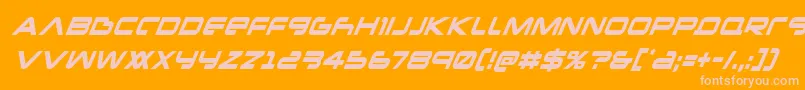 Newmarscondital Font – Pink Fonts on Orange Background