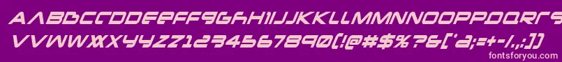 Newmarscondital Font – Pink Fonts on Purple Background