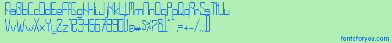 フォントNoroesteRegular – 青い文字は緑の背景です。