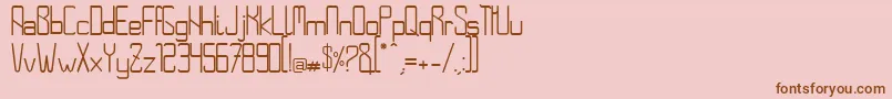 Police NoroesteRegular – polices brunes sur fond rose