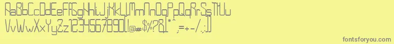 フォントNoroesteRegular – 黄色の背景に灰色の文字