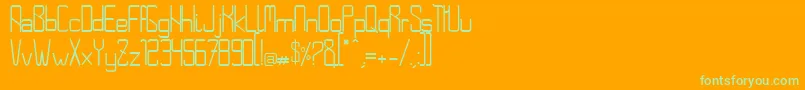 NoroesteRegular-Schriftart – Grüne Schriften auf orangefarbenem Hintergrund