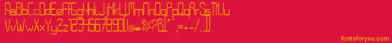 NoroesteRegular Font – Orange Fonts on Red Background
