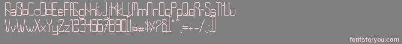フォントNoroesteRegular – 灰色の背景にピンクのフォント