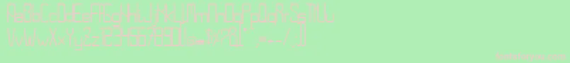 NoroesteRegular Font – Pink Fonts on Green Background