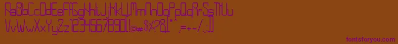 NoroesteRegular Font – Purple Fonts on Brown Background