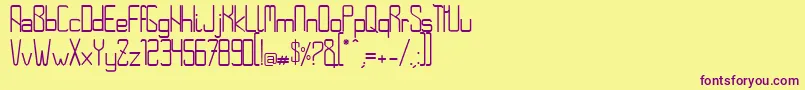 NoroesteRegular Font – Purple Fonts on Yellow Background
