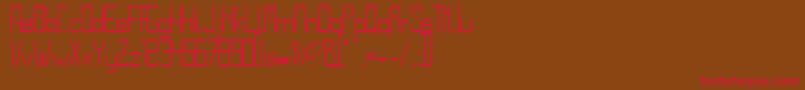 NoroesteRegular Font – Red Fonts on Brown Background