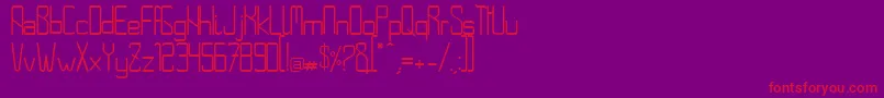 fuente NoroesteRegular – Fuentes Rojas Sobre Fondo Morado