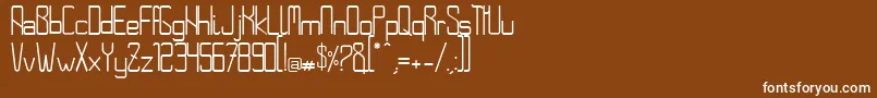 フォントNoroesteRegular – 茶色の背景に白い文字