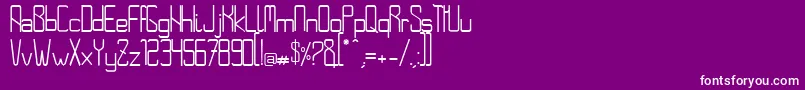 Fonte NoroesteRegular – fontes brancas em um fundo violeta