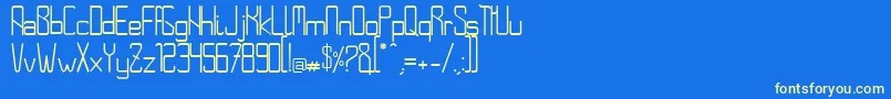 NoroesteRegular Font – Yellow Fonts on Blue Background