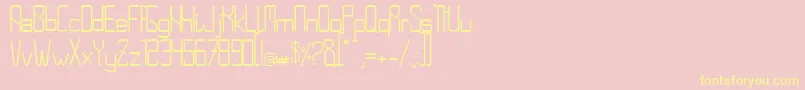 NoroesteRegular Font – Yellow Fonts on Pink Background