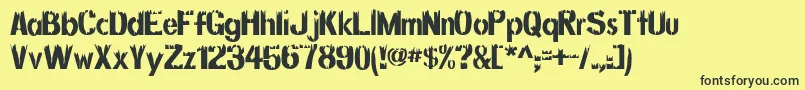 DecayingAlternate Font – Black Fonts on Yellow Background