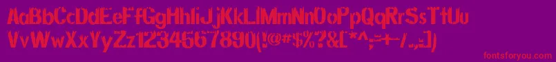 DecayingAlternate Font – Red Fonts on Purple Background