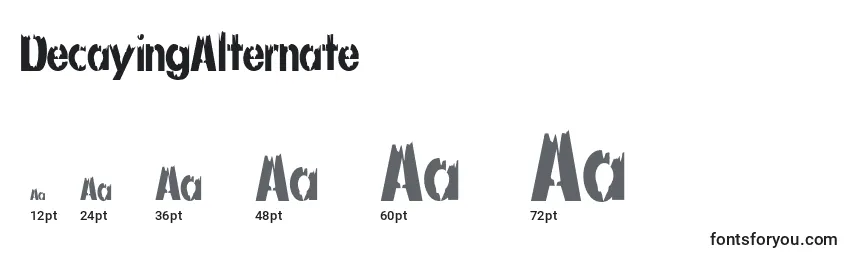 DecayingAlternate Font Sizes