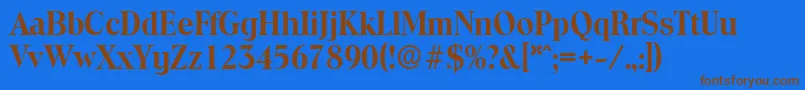 ToledoDemibold Font – Brown Fonts on Blue Background