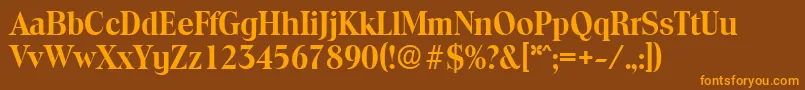 ToledoDemibold Font – Orange Fonts on Brown Background