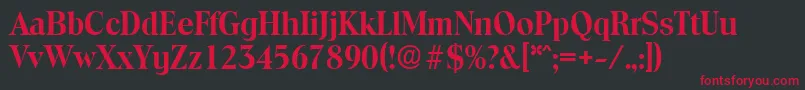 ToledoDemibold Font – Red Fonts on Black Background