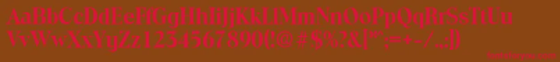ToledoDemibold Font – Red Fonts on Brown Background