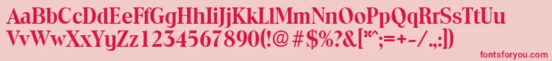 ToledoDemibold Font – Red Fonts on Pink Background