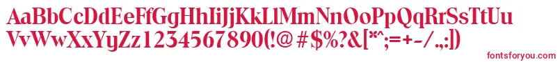 ToledoDemibold Font – Red Fonts on White Background